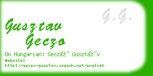 gusztav geczo business card